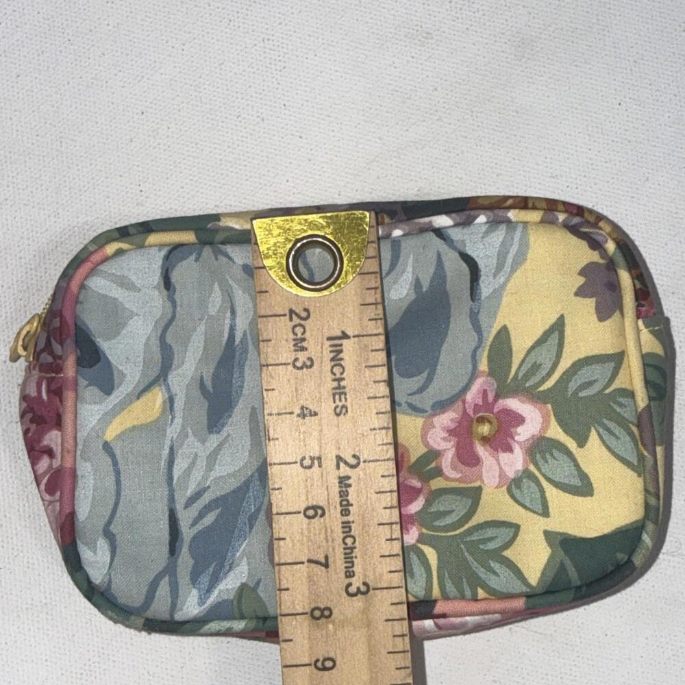Vintage Lauren Ralph Lauren Yellow Floral CottageCore Mini Cosmetic Jewelry Case - Picture 3 of 13